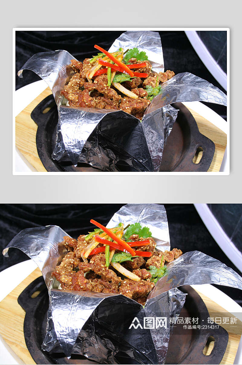 蒙古烤香肉餐饮高清图片素材