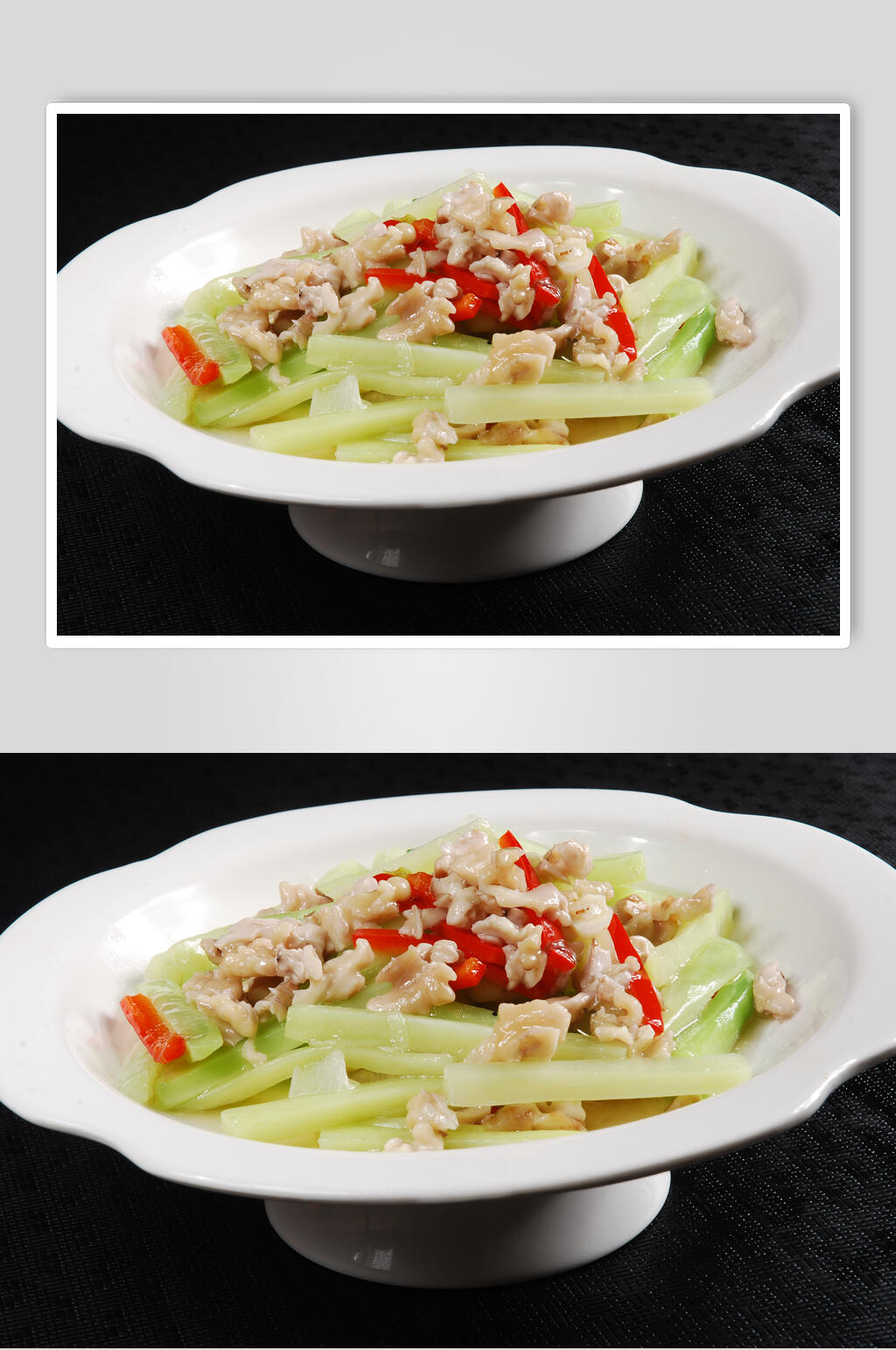 芥兰炒桃仁餐饮高清图片素材