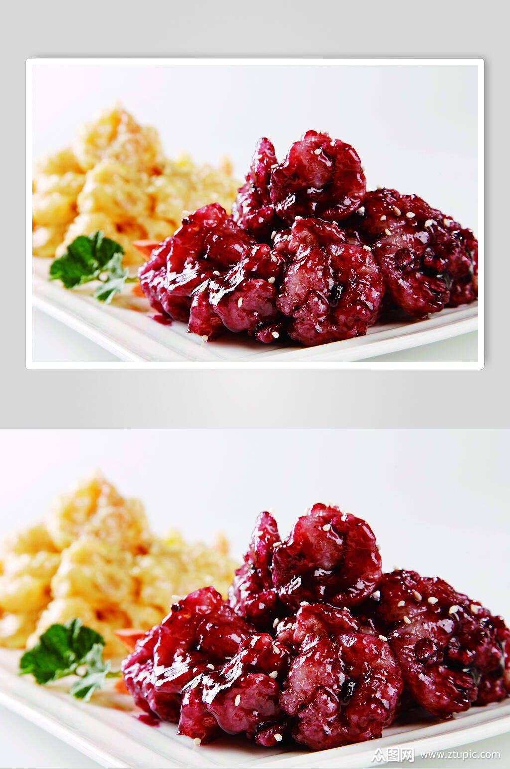 双味虾球食物摄影图片