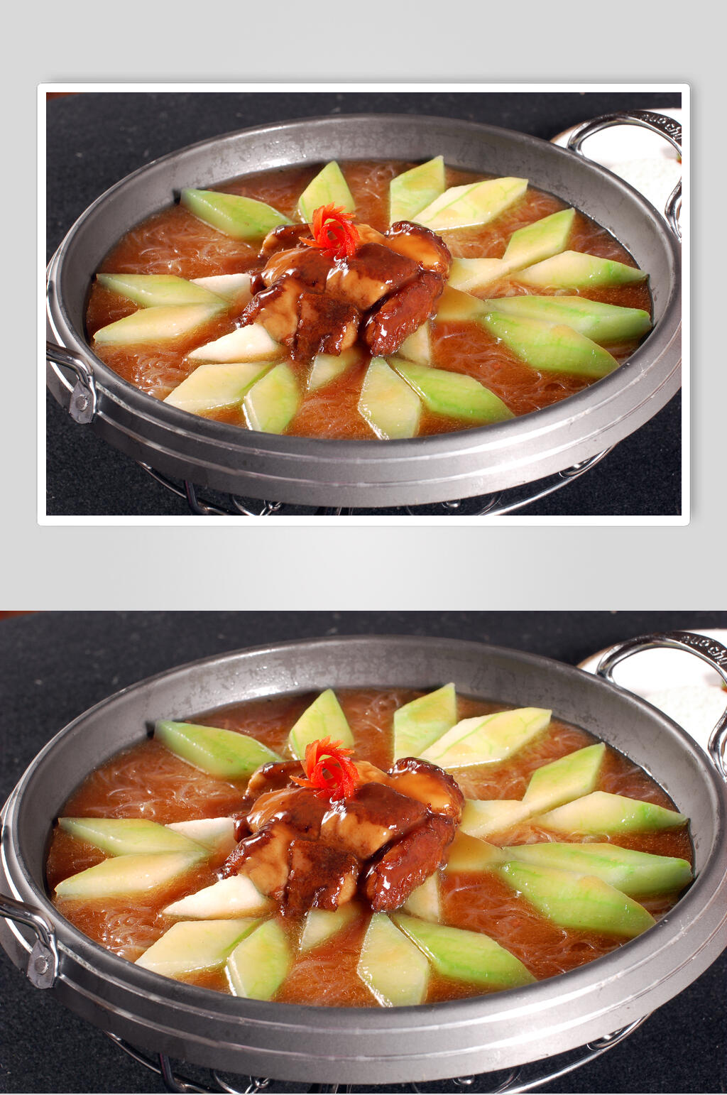 红烧肉煨瓜方摄影图片素材