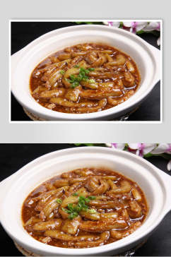 咸鱼茄子煲餐饮食品图片