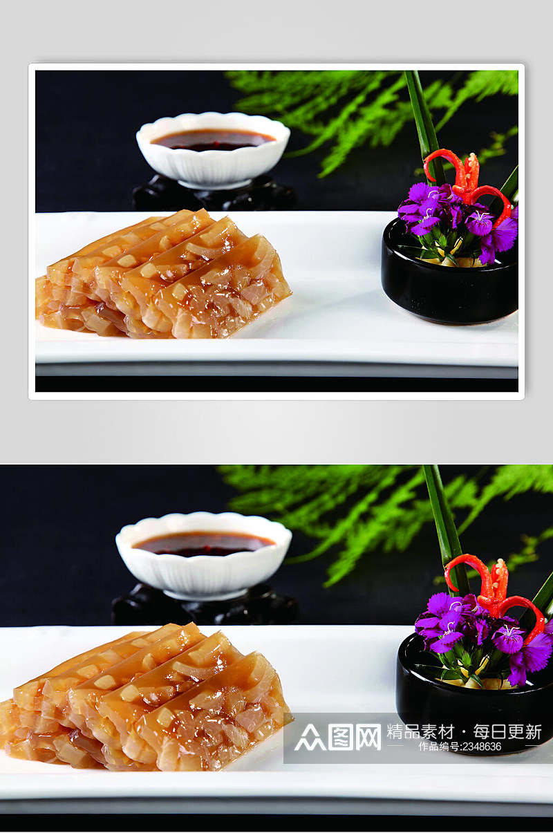 新鲜美味自制皮冻食品摄影图片素材