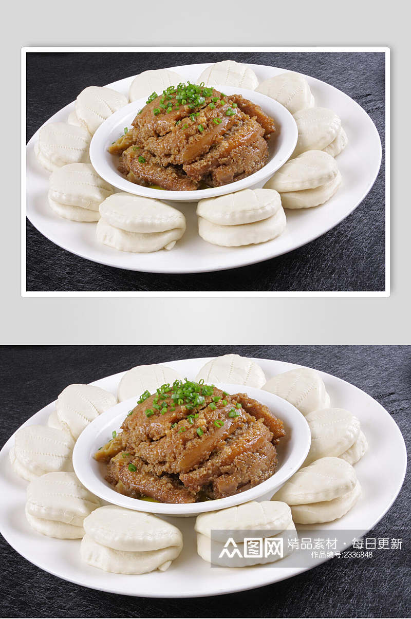 秦味粉蒸肉食品菜摄影图片素材