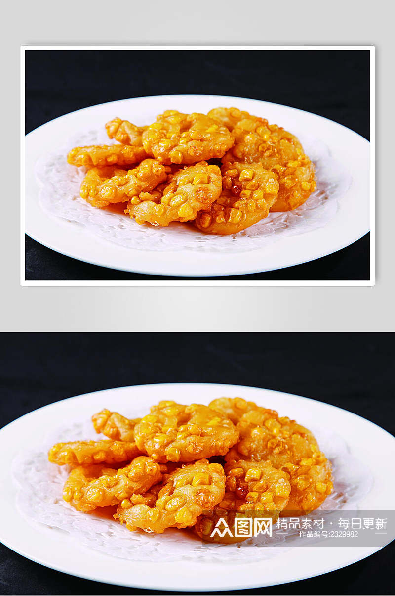薯泥玉米饼食物图片素材