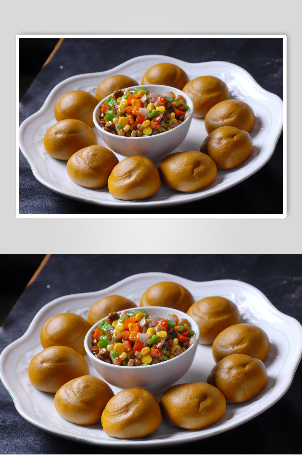 粗粮包鸭丁食物高清图片素材