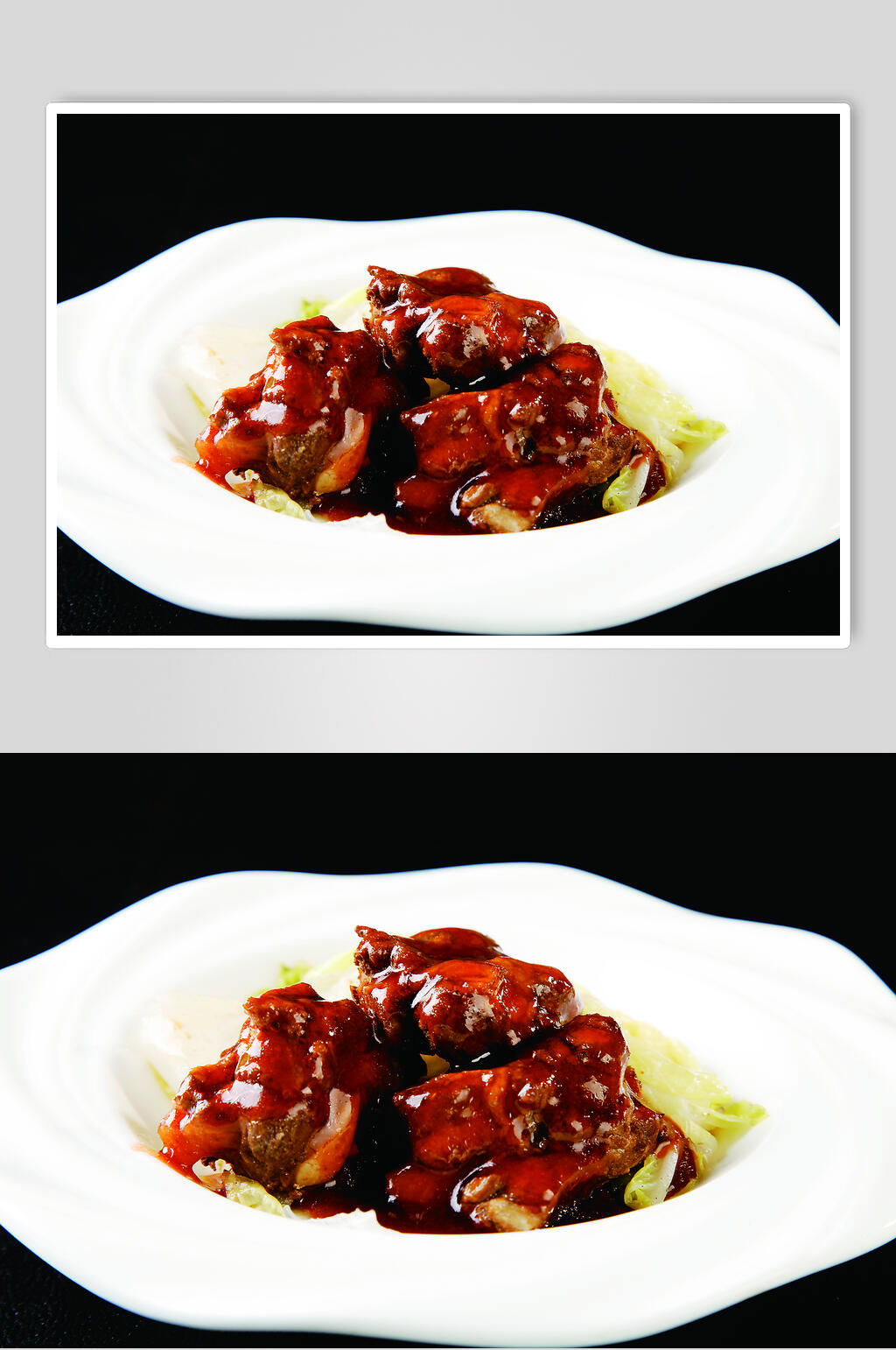 白菜粉皮煨排骨食品图片素材