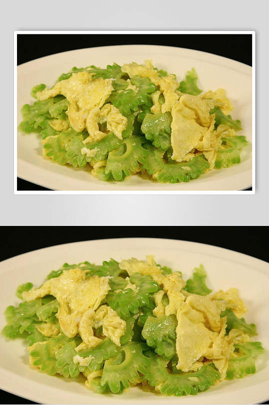 凉瓜炒蛋食物图片
