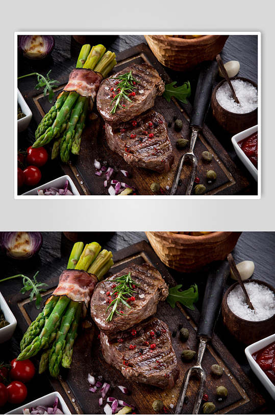 品质牛排餐饮高清图片
