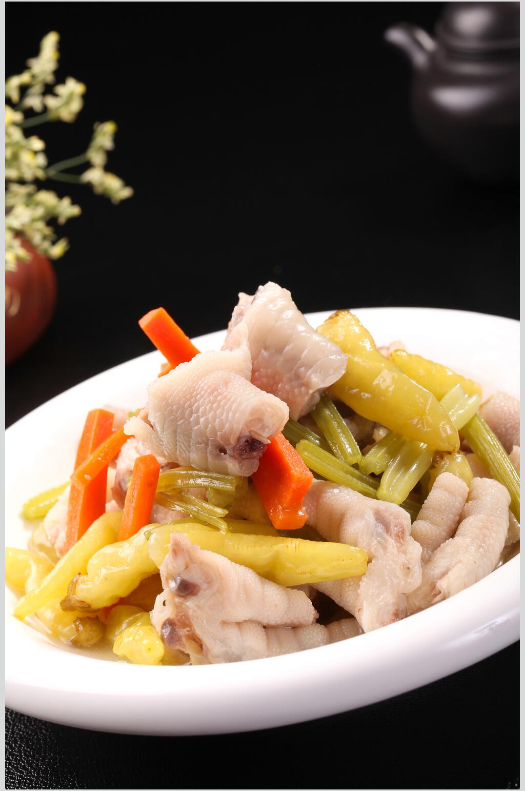 香辣美味泡椒凤爪食物图片素材