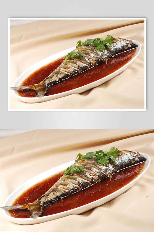 新鲜红焖鮁鱼图片
