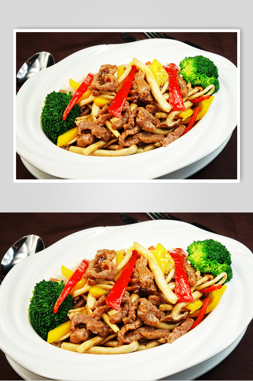 鲍汁牛柳野菌焗饭食品摄影图片素材