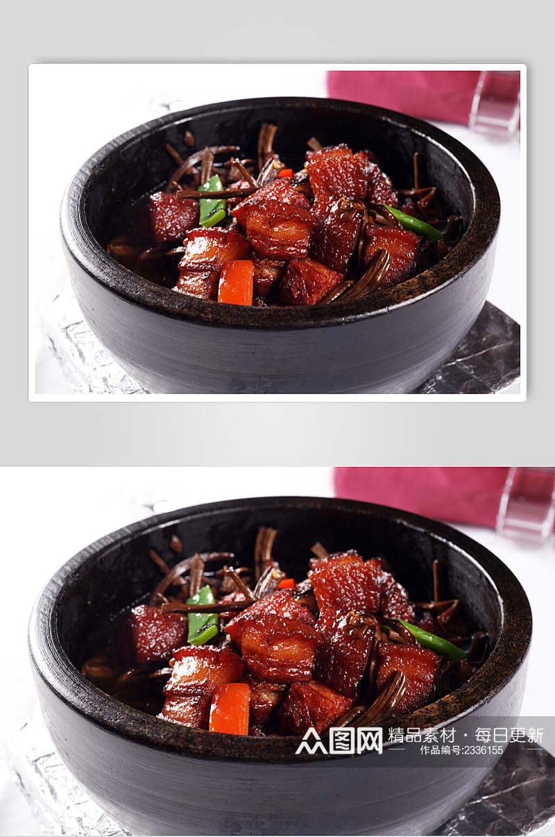 茶树菇红烧肉高清图片素材