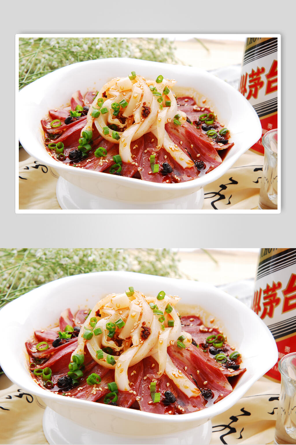 面皮拌牛肉图片素材