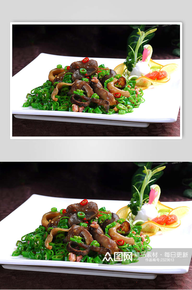 青椒肉碎海参餐饮高清图片素材