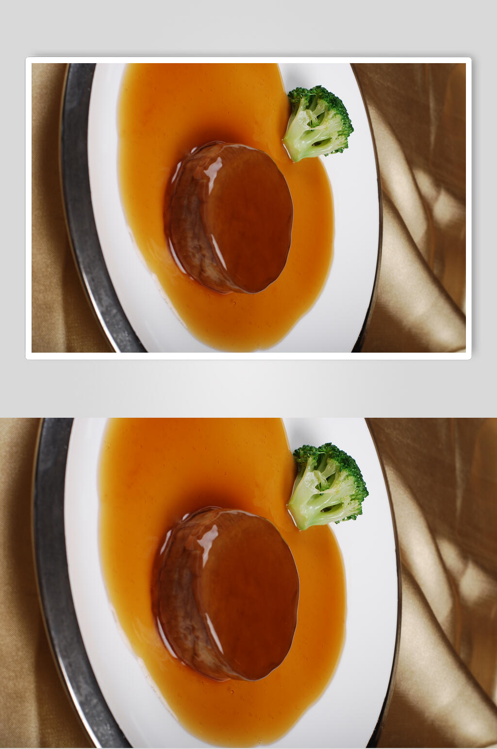 鲍汁扣白灵菇食品高清图片素材