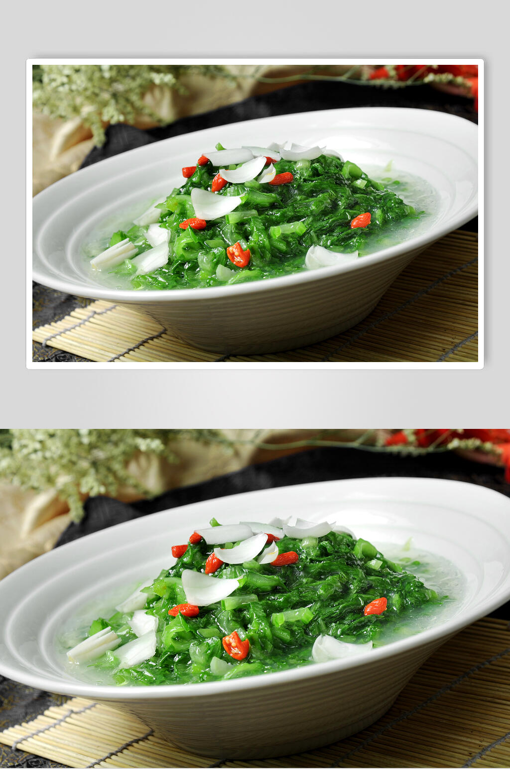 鸡汁时蔬美食图片素材