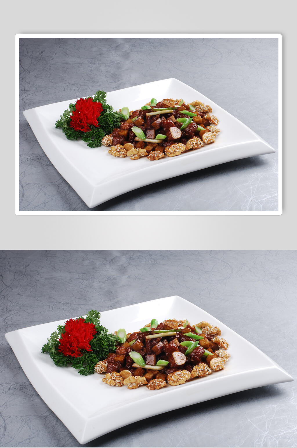 琥珀牛仔粒烧汁味食物高清图片素材