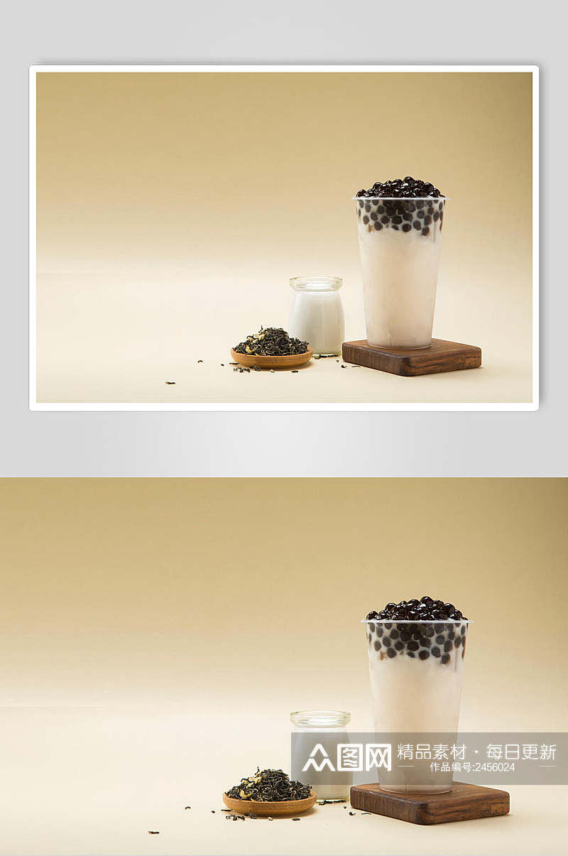 珍珠清凉饮品水果茶图片素材