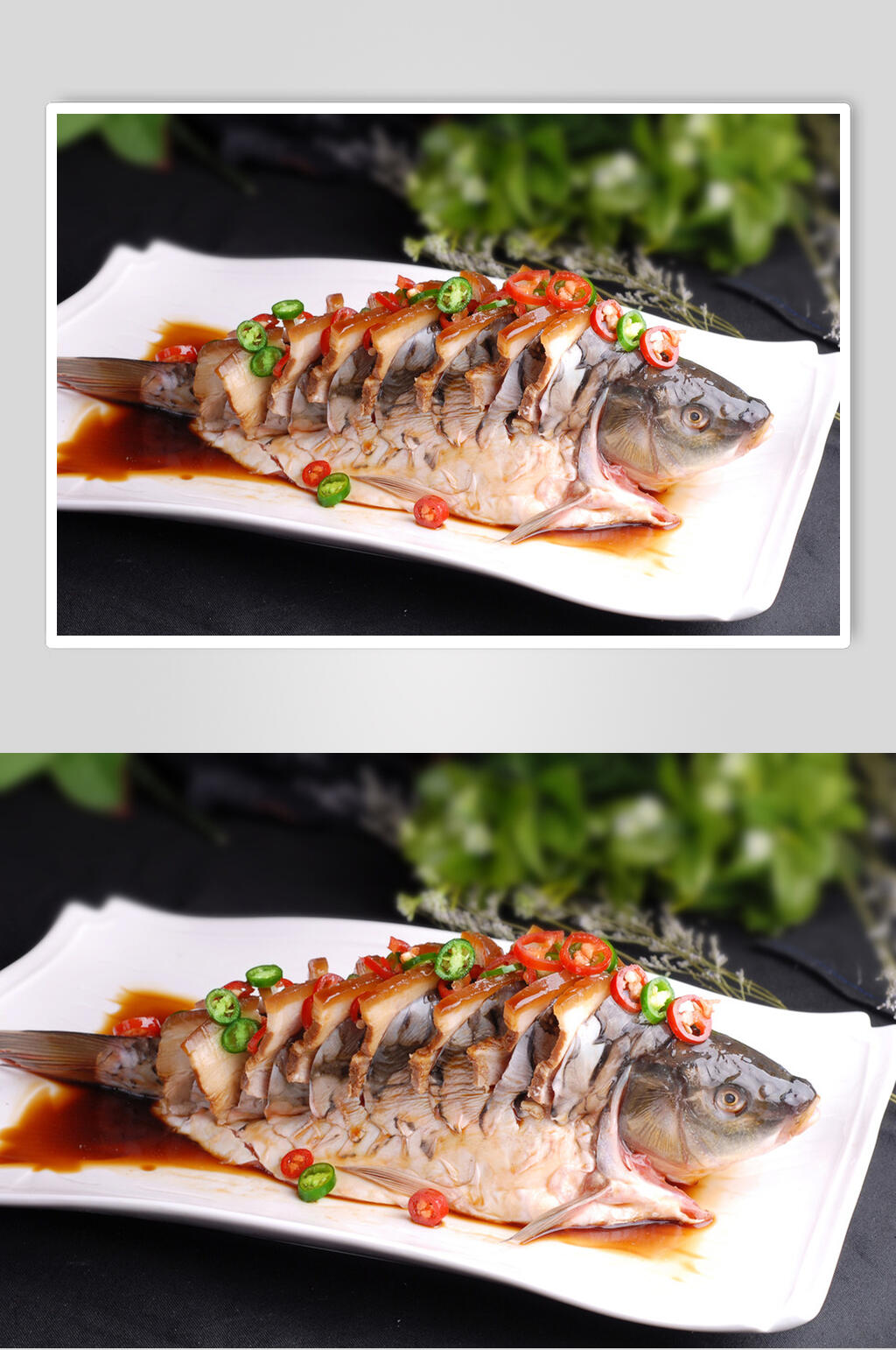 卤汁蒸鱼食物高清图片素材