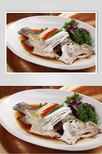 清蒸桂鱼食品菜摄影图片