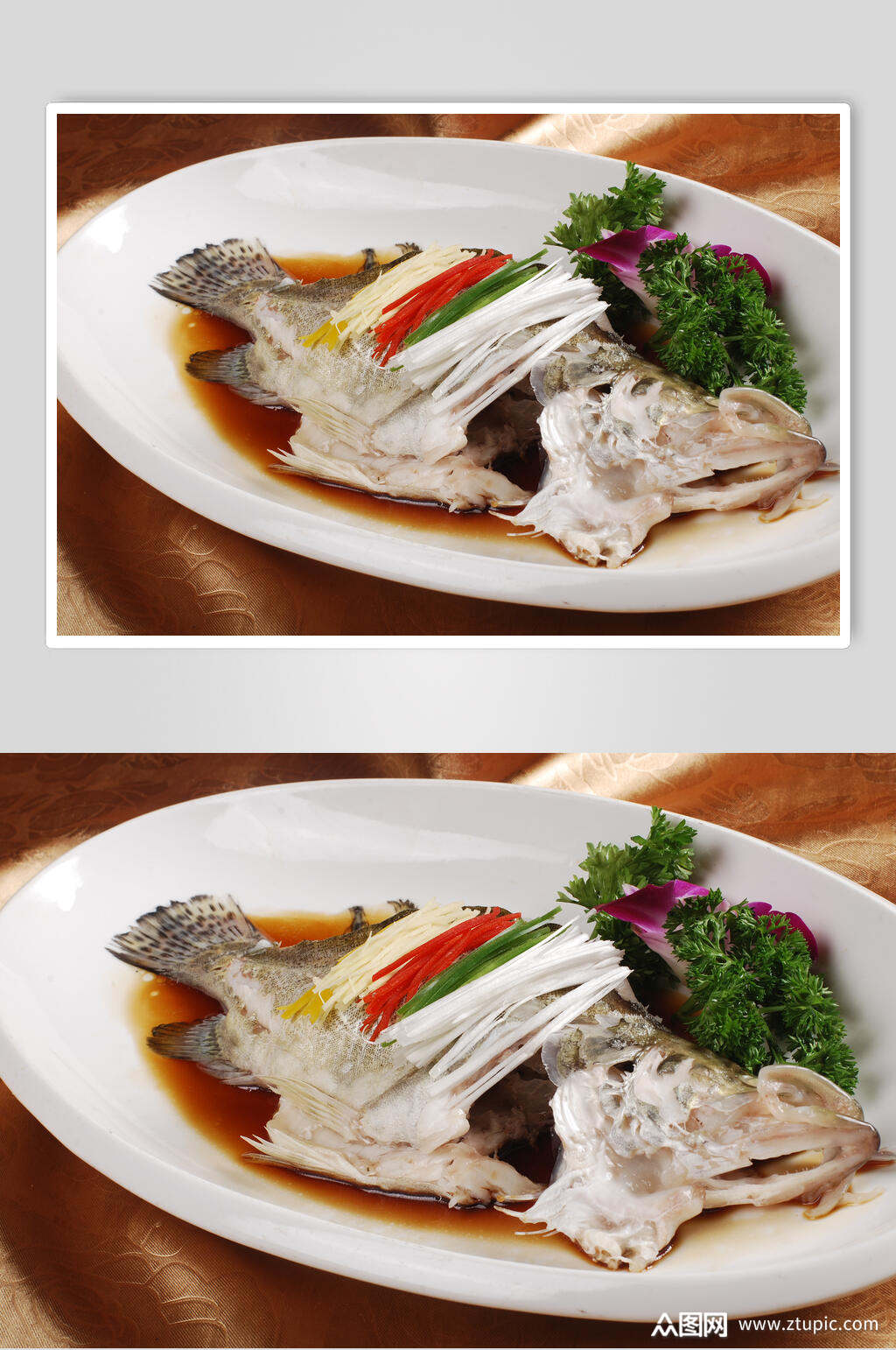 清蒸桂鱼食品菜摄影图片