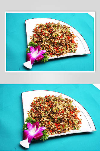 芽菜碎米鸡食品高清图片