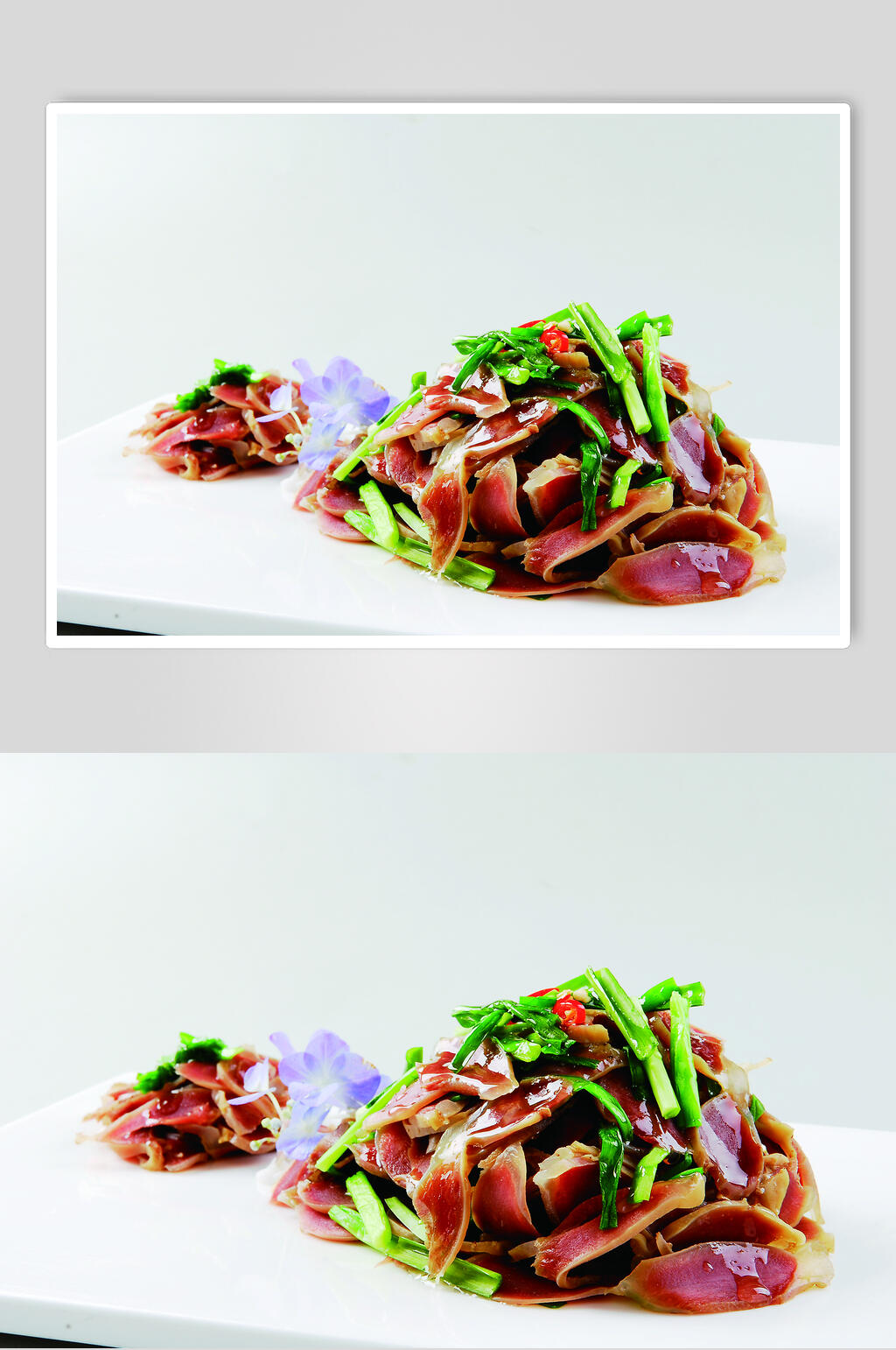 起阳草拌鸭胗食品高清图片素材