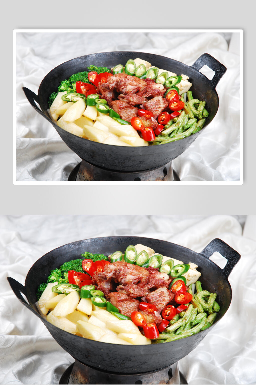 香辣美味农家乱炖食品摄影图片素材