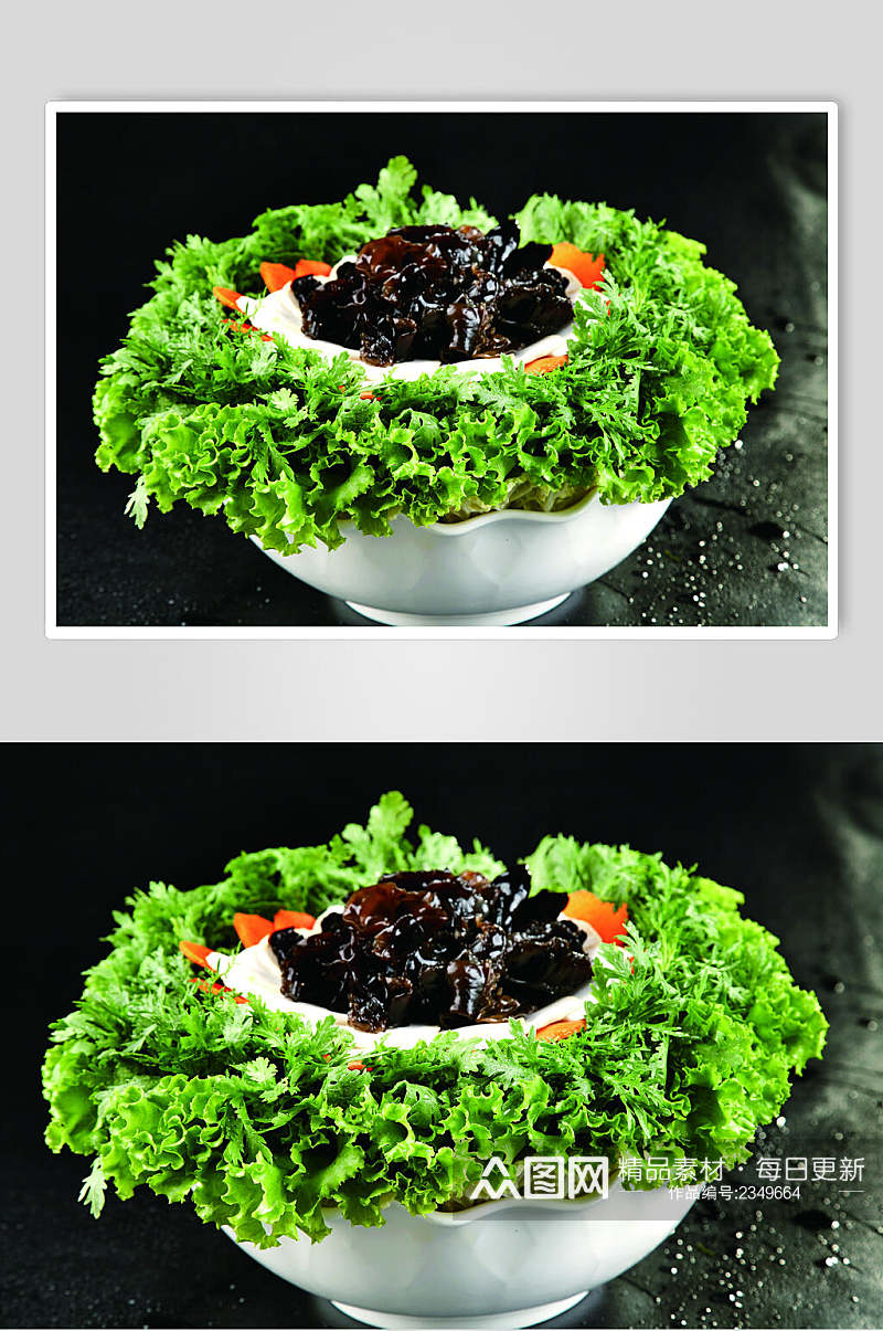 蘑菇蔬菜拼盘食品高清图片素材