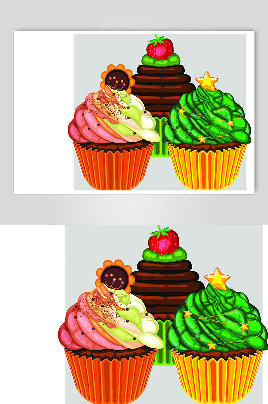健康美味蛋糕食物美食插画矢量素材