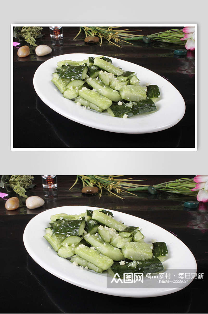 鲜香刀拍黄瓜食品摄影图片素材
