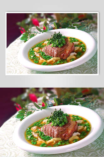 琥珀水饺肘食物摄影图片