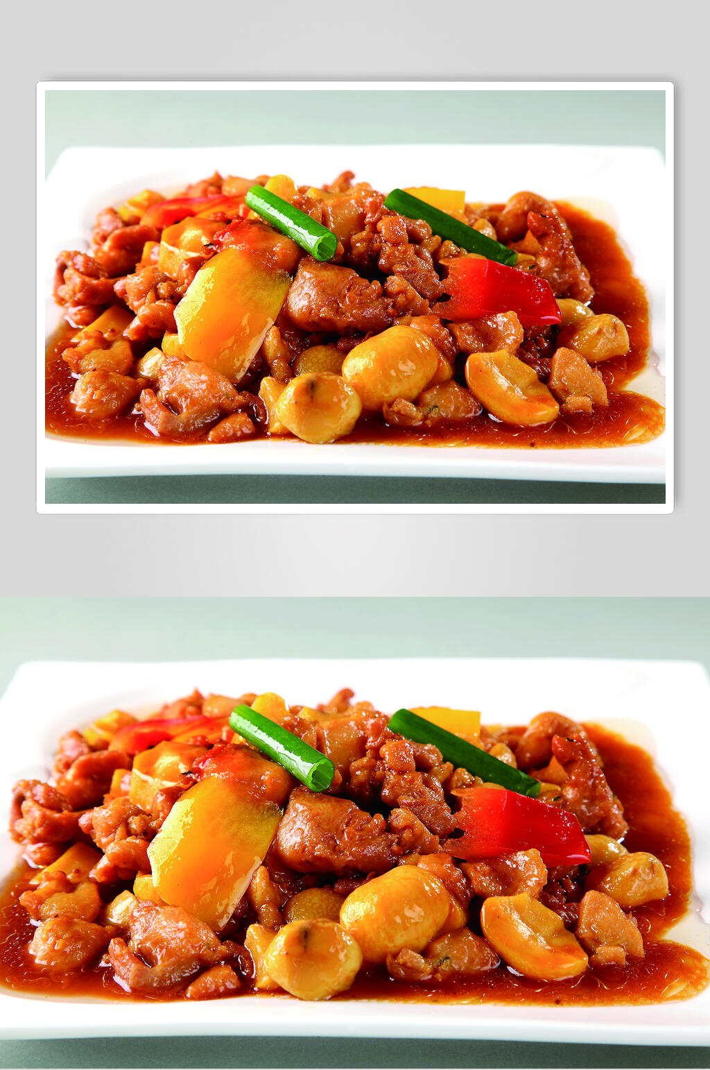 板栗炒仔鸡食品图片素材