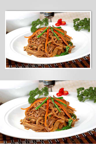 湘菜黄焖烟笋食物摄影图片