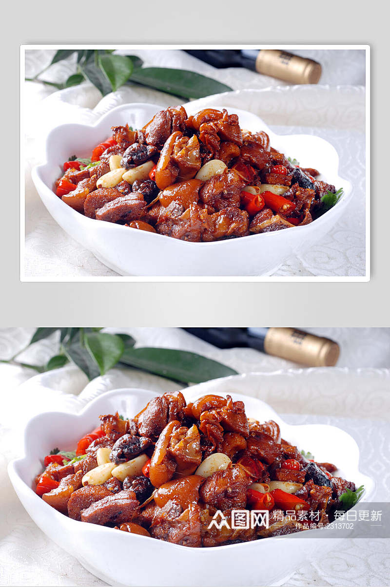 古典香辣仔猪小餐饮食品图片素材