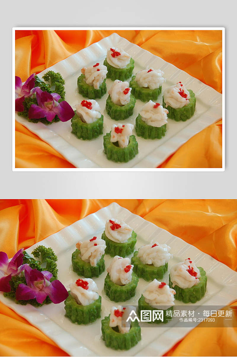 苦瓜虾滑餐饮食品图片素材