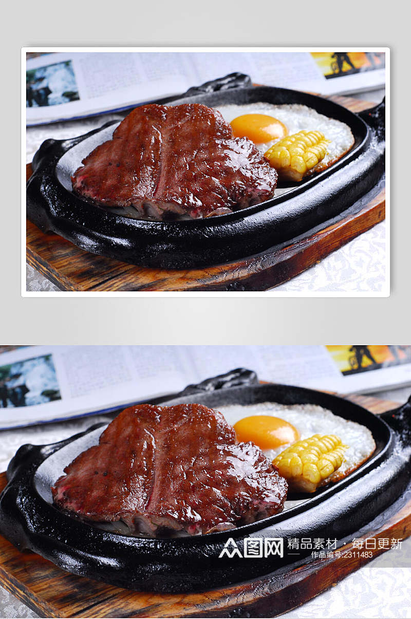 特制牛排碳烤腓力牛排餐饮高清图片素材