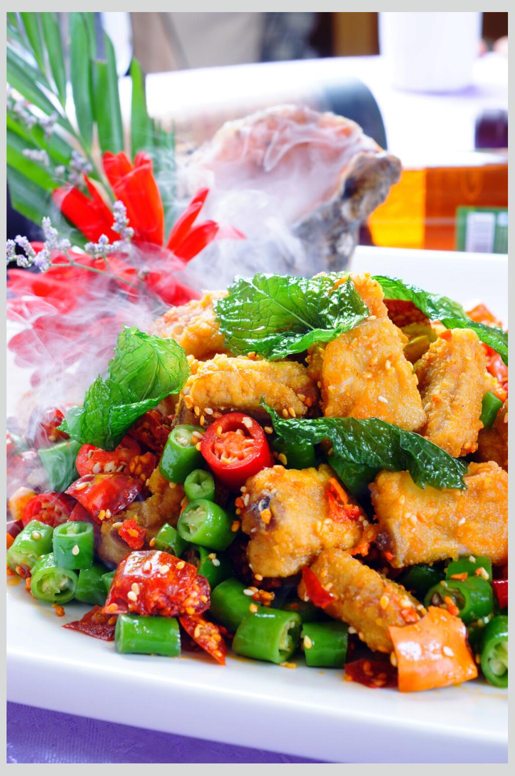 薄荷蒜香骨食品高清图片素材
