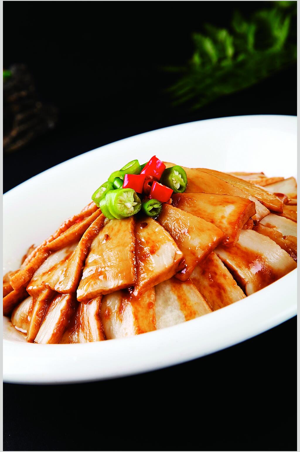 卤水杏鲍菇食品摄影图片素材
