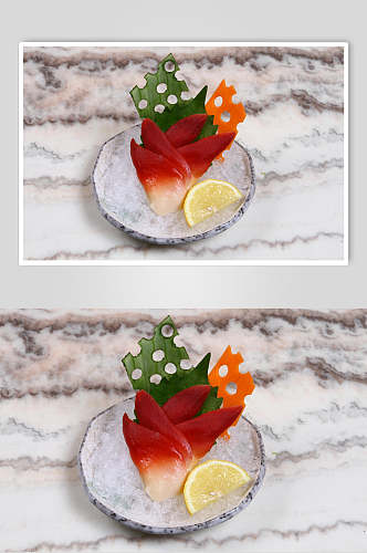 鲜香美味海鲜刺身拼盘食品摄影图片