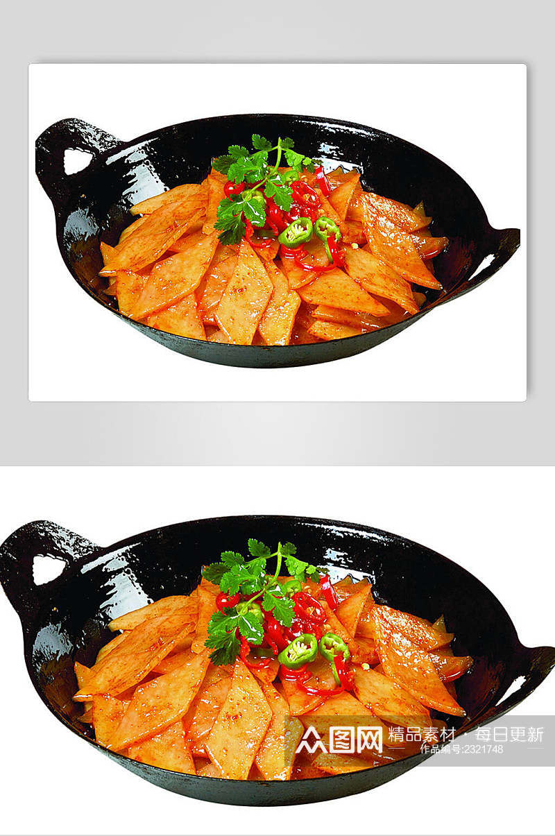 香辣干锅土豆片食物图片素材