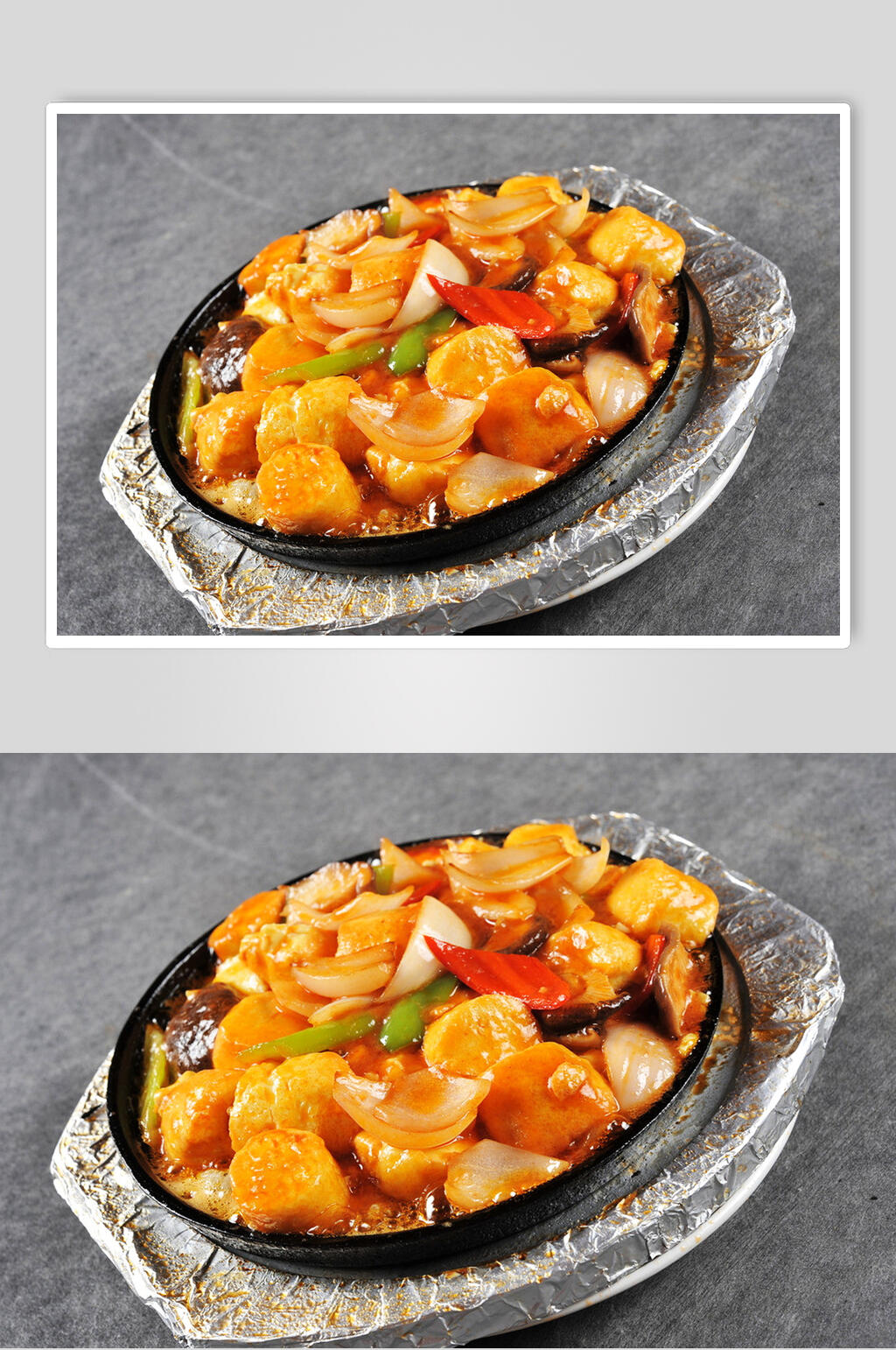 香浓美味铁板豆腐食物高清图片素材