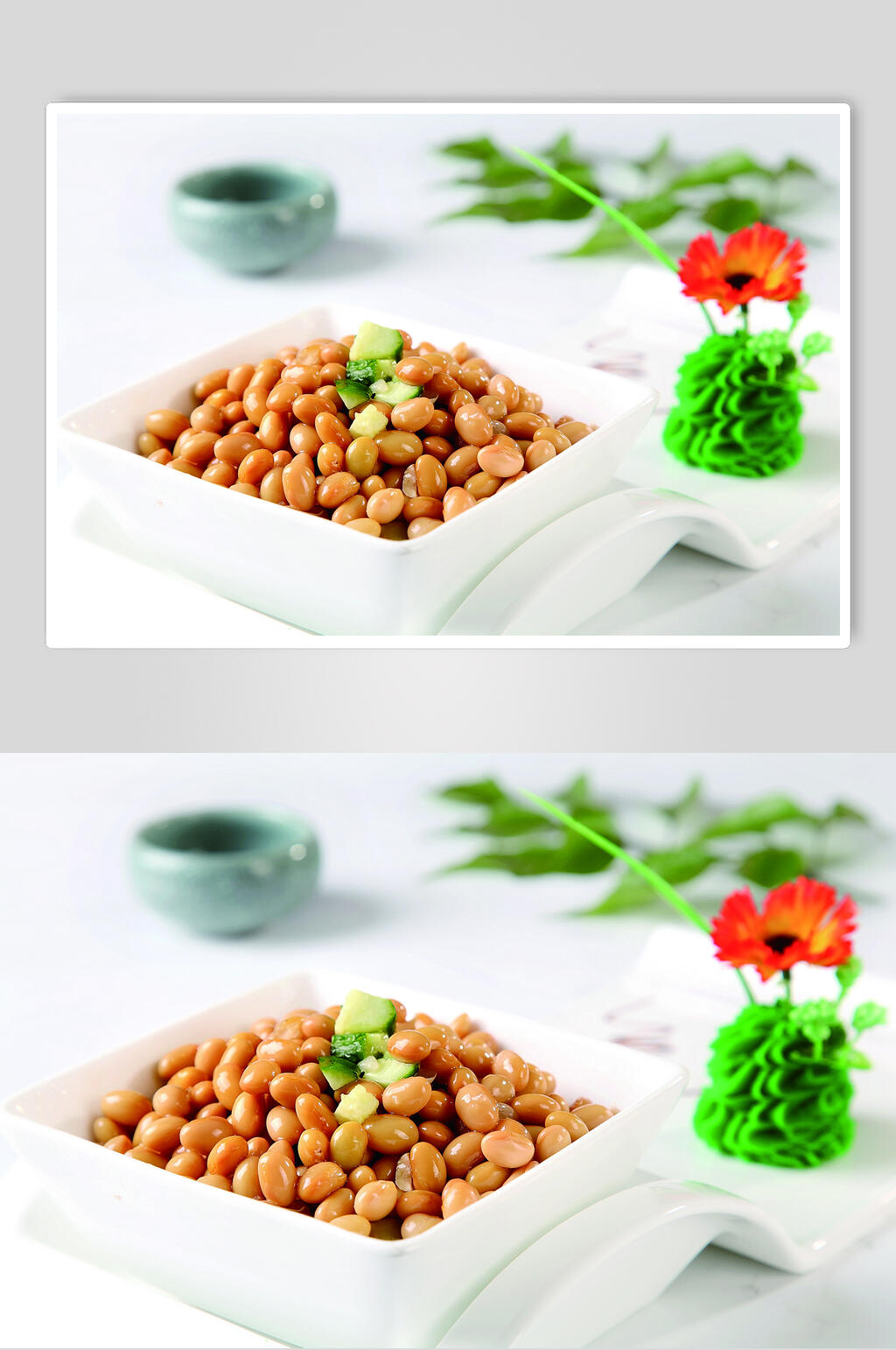 招牌茄汁黄豆食物实拍图片素材