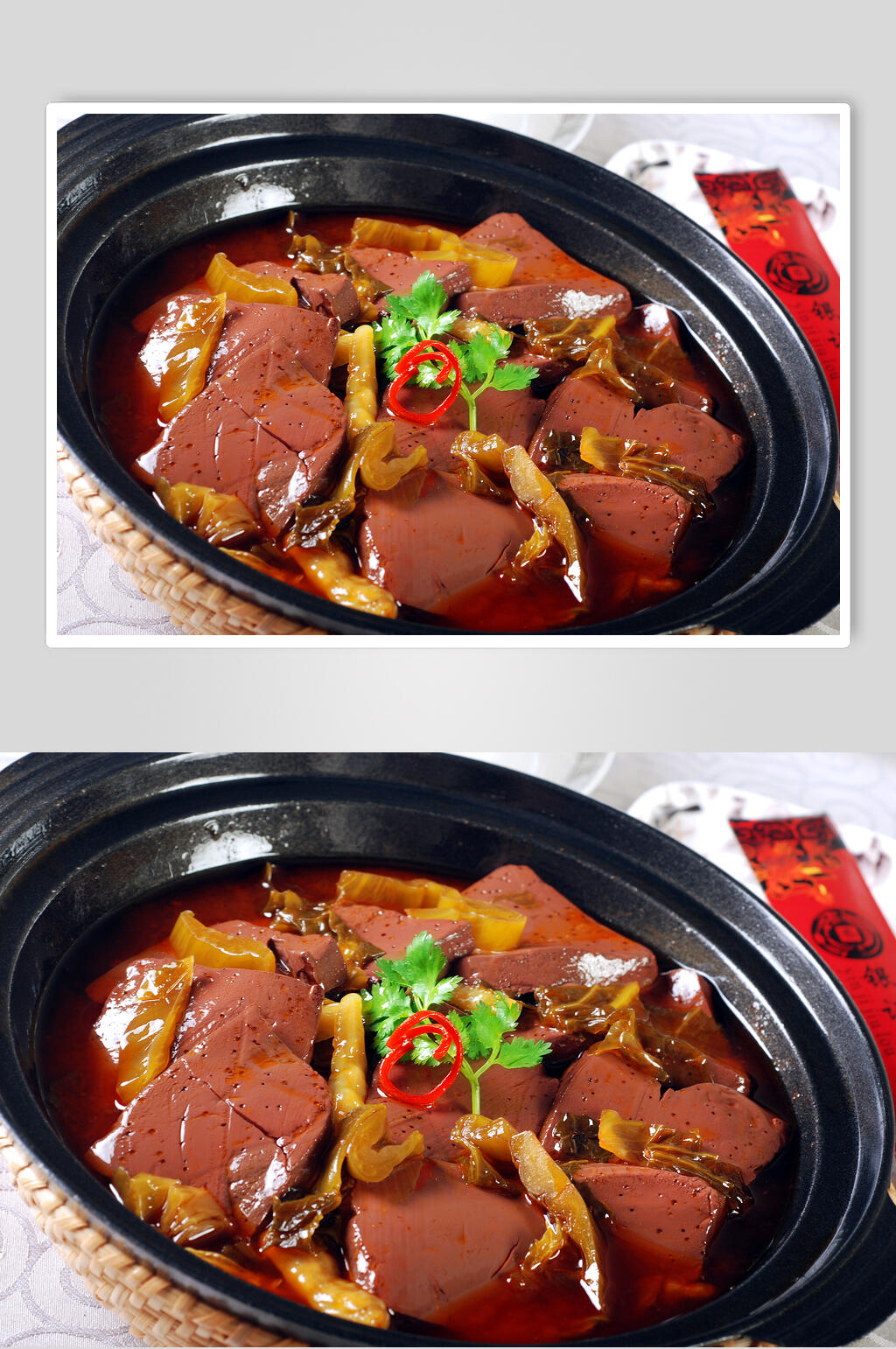 泡菜鸭血食品高清图片素材