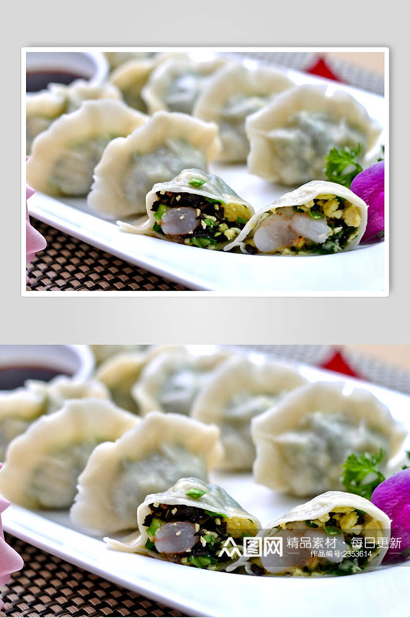 招牌美食饺子食品摄影图片素材