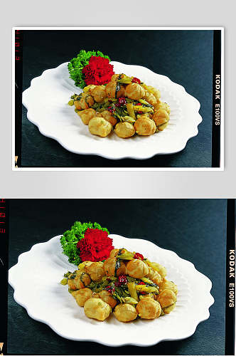 酸菜炒汤圆餐饮食品图片