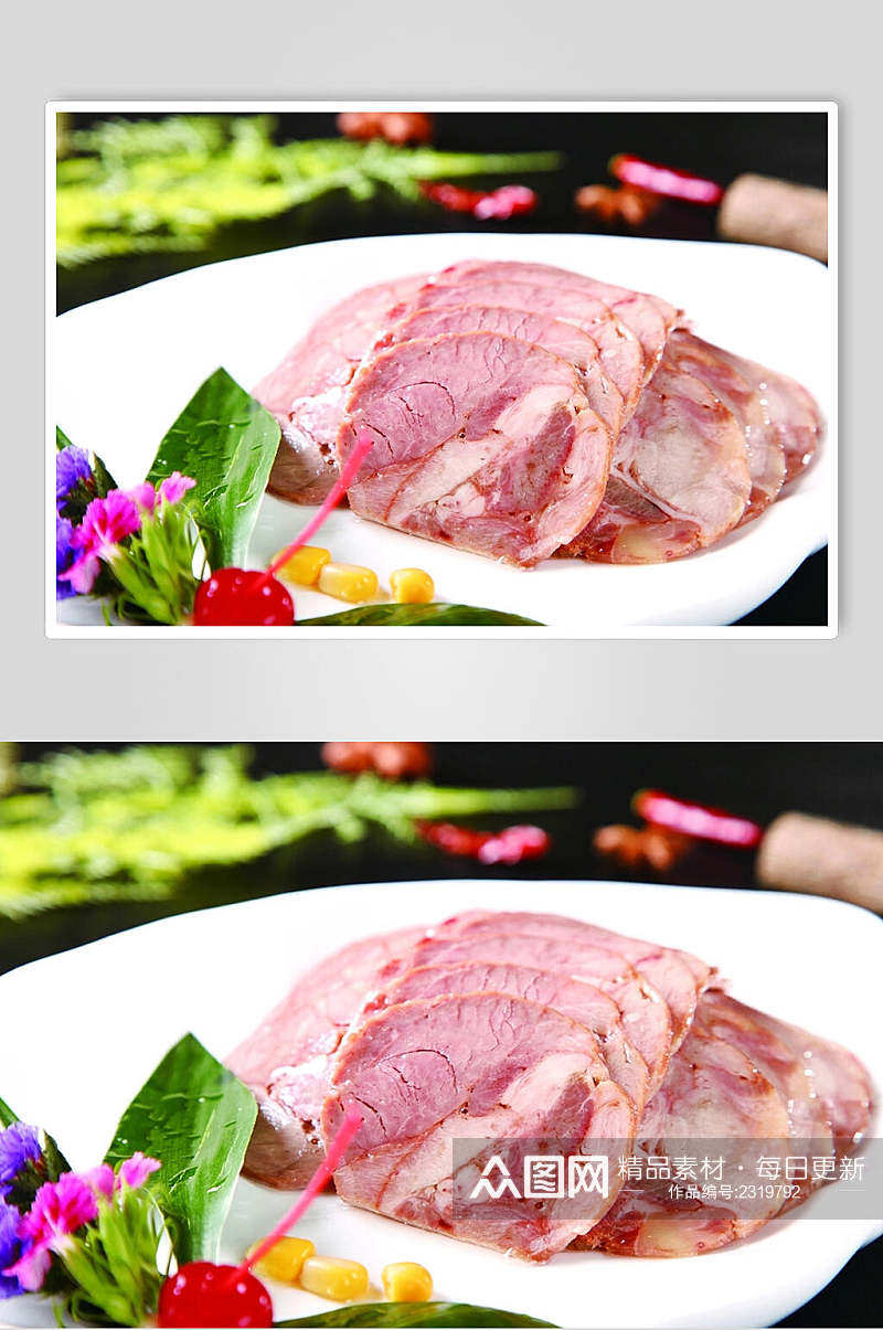 鲜香美味白切羊肉食品摄影图片素材