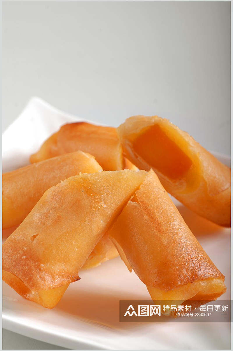 芒果春卷食物图片素材
