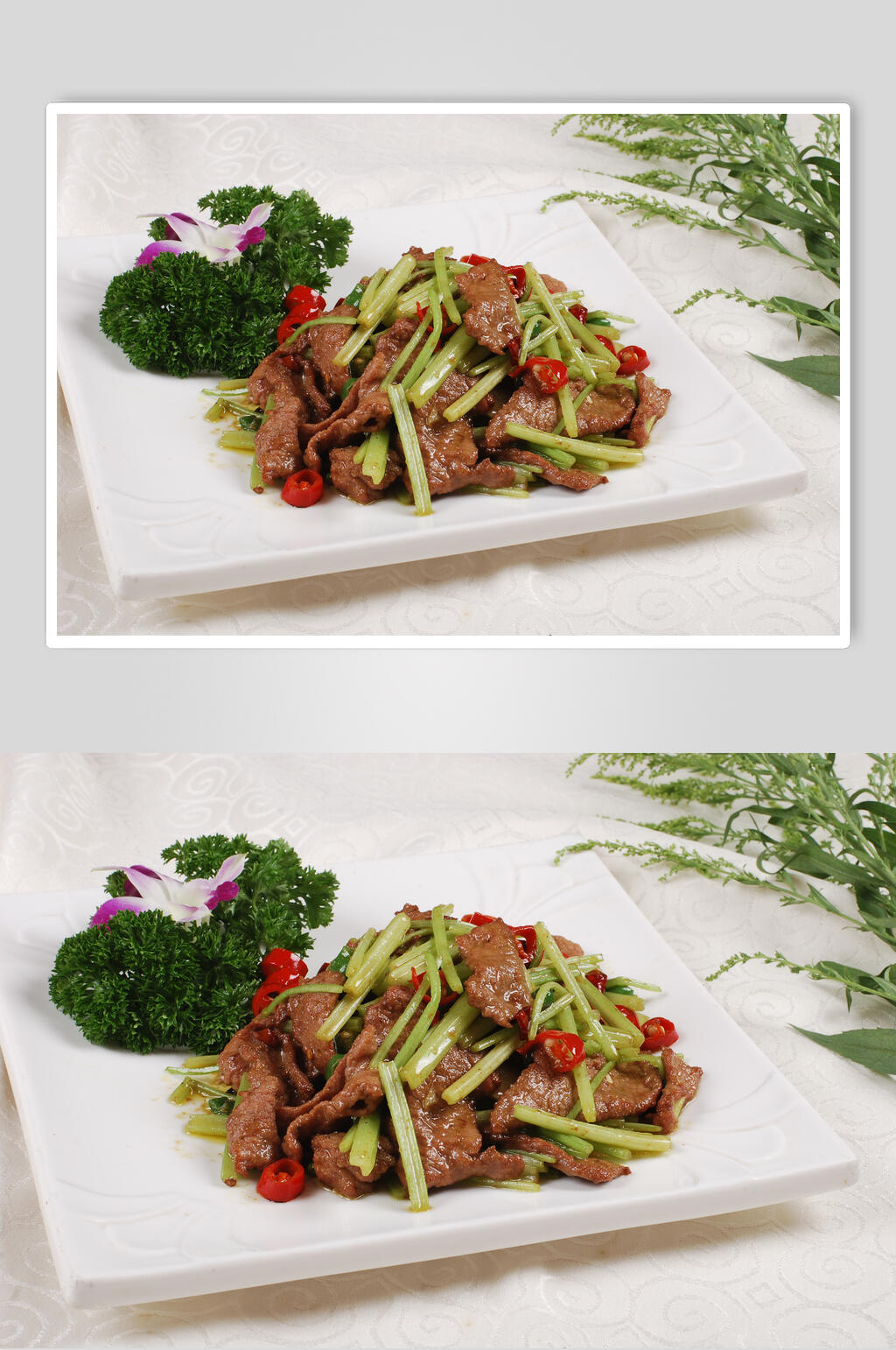 西蓝花小炒黄牛肉图片素材