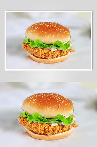 美食鸡排汉堡食物高清图片